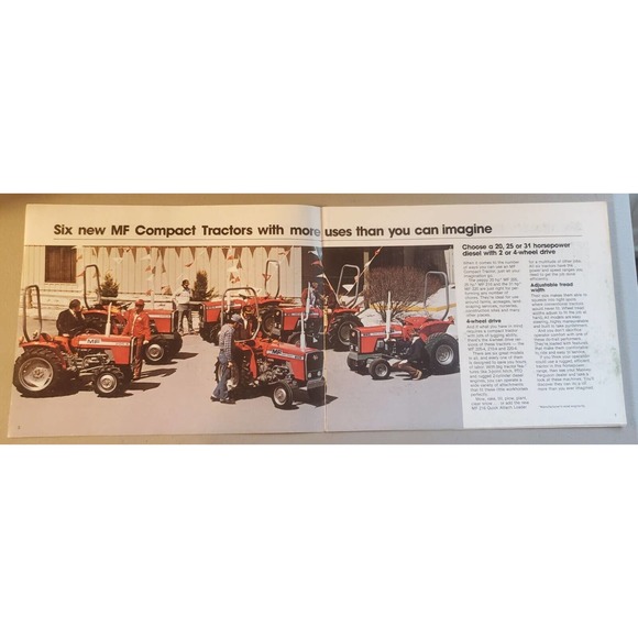 Original Massey Ferguson Compact Tractors Sales Brochure - Picture 2 of 4